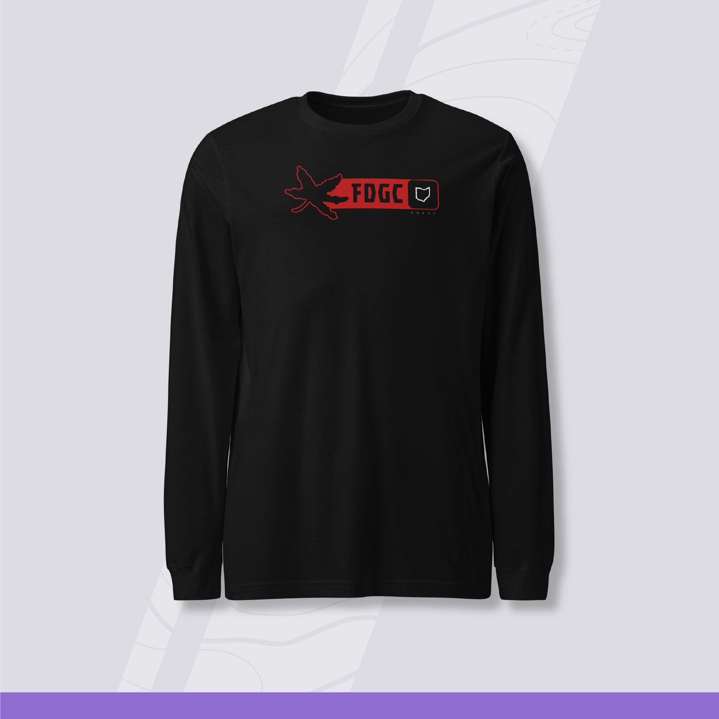 Unisex Long Sleeve Disc Golf Shirt - Buckeye State of Mind (Dark Variant)