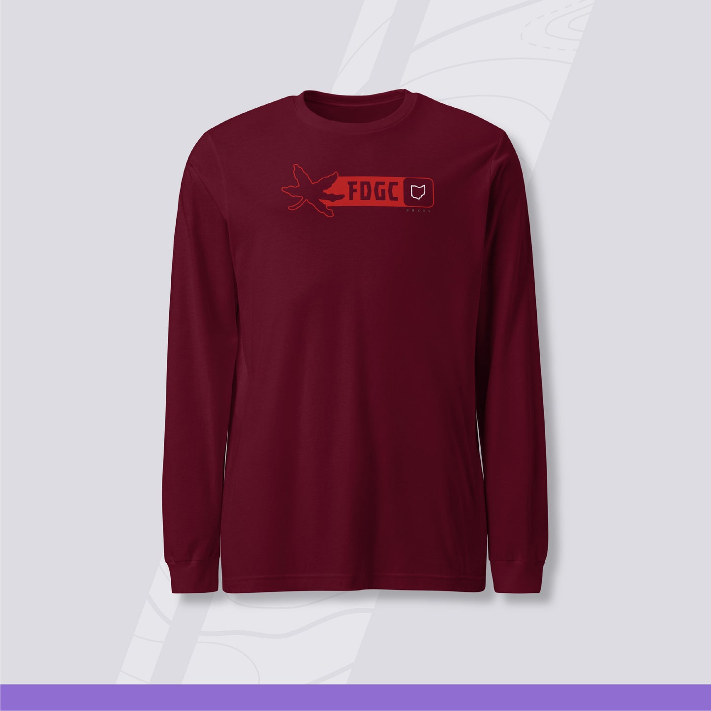 Unisex Long Sleeve Disc Golf Shirt - Buckeye State of Mind (Dark Variant)