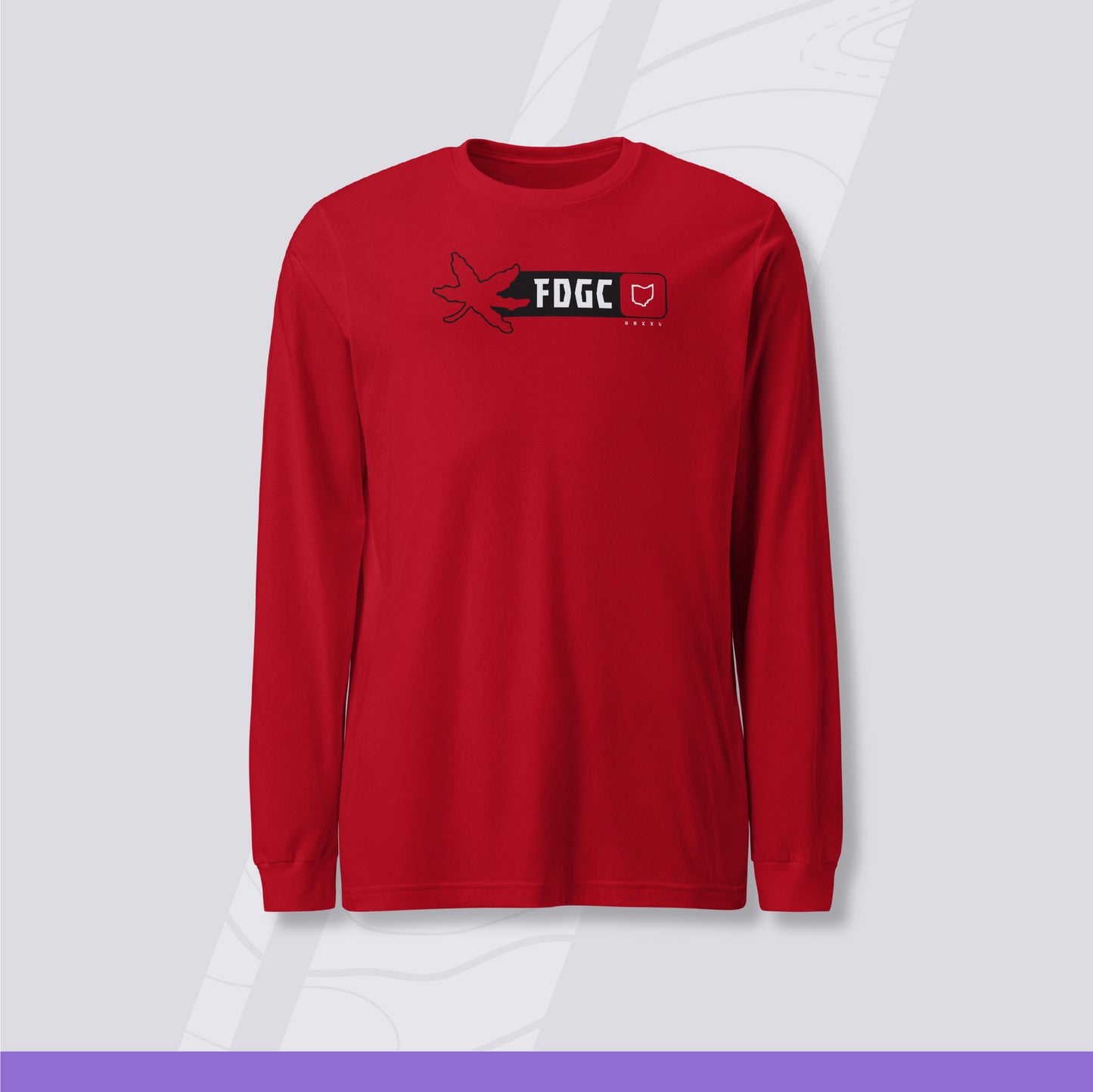 Unisex Long Sleeve Disc Golf Shirt - Buckeye State of Mind (Light Variant)