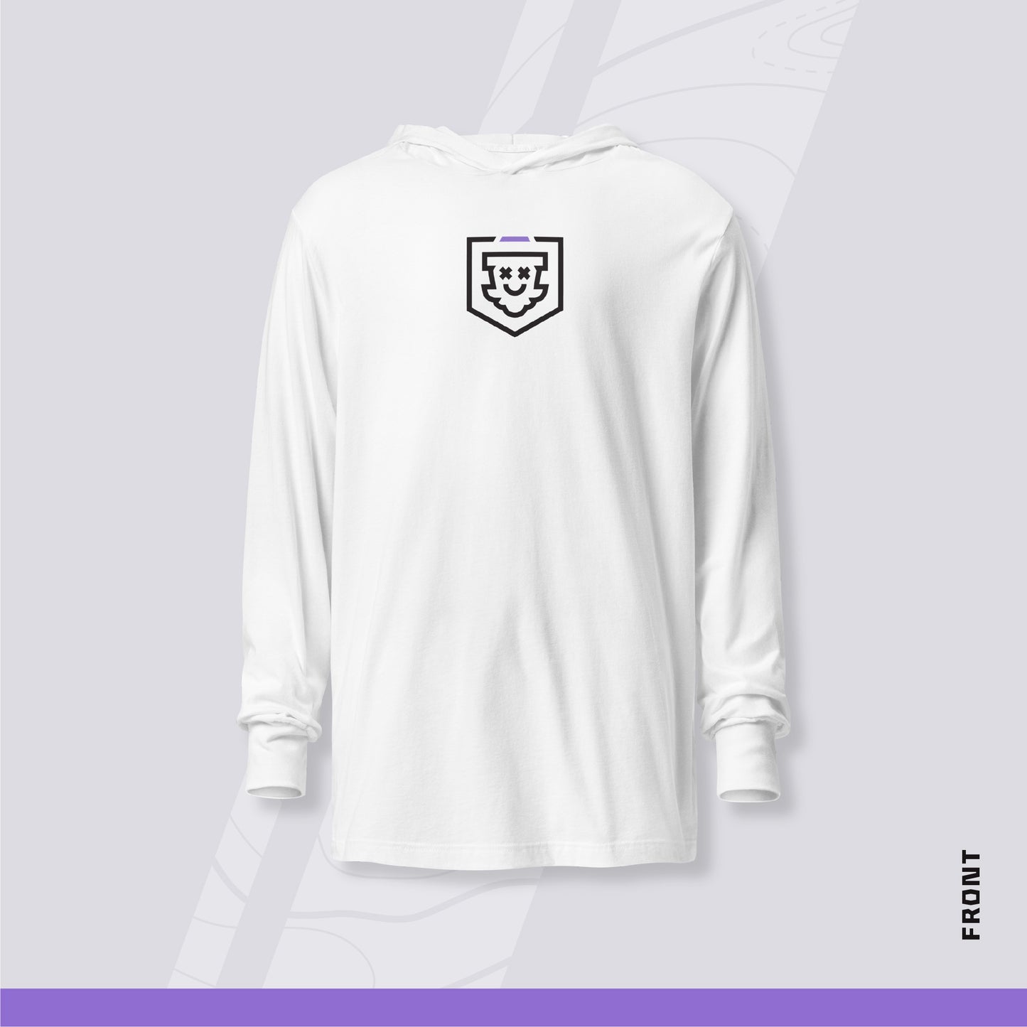 Unisex Hooded Long Sleeve Disc Golf Shirt - "Circle Two