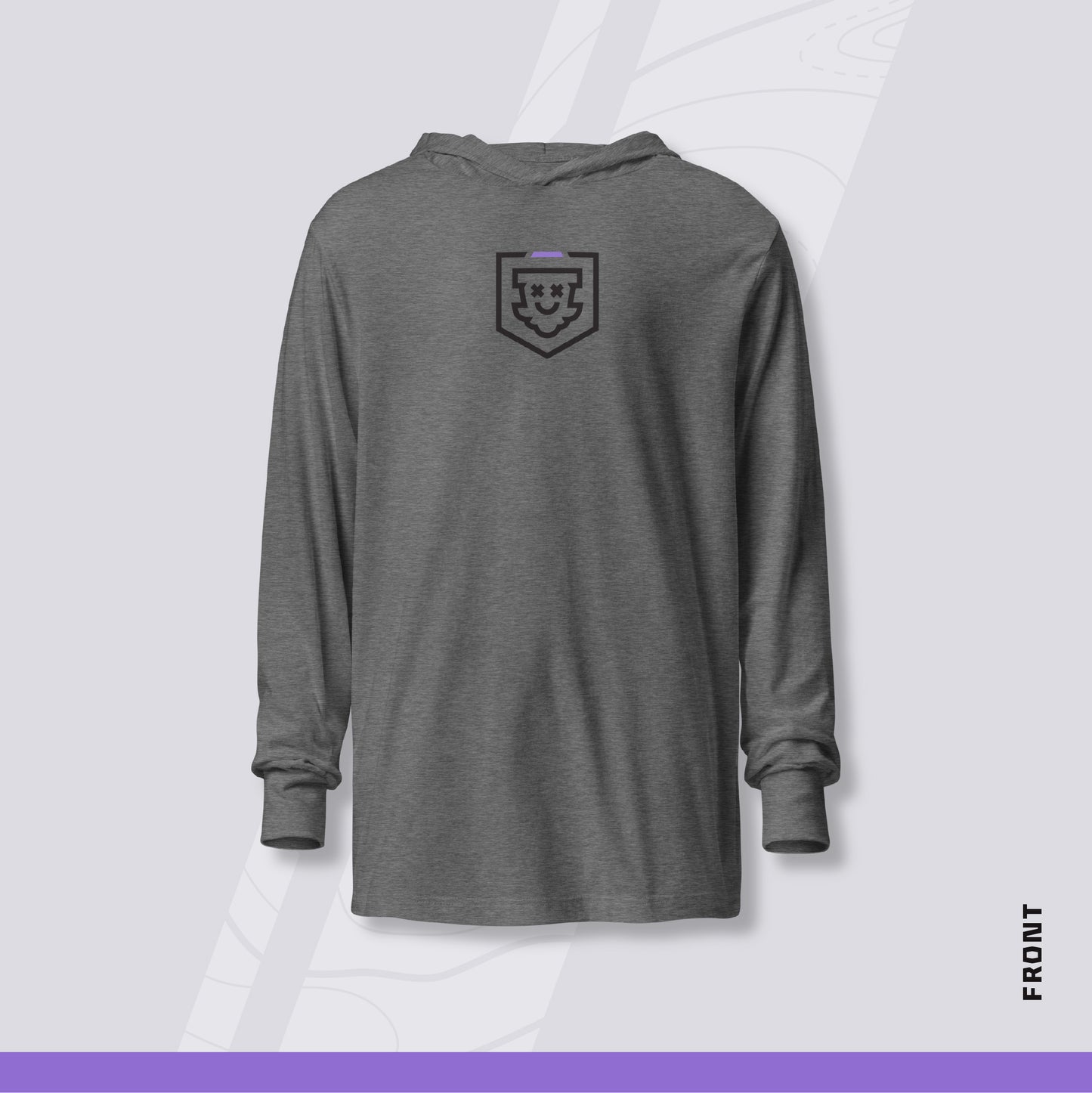 Unisex Hooded Long Sleeve Disc Golf Shirt - "Circle Two