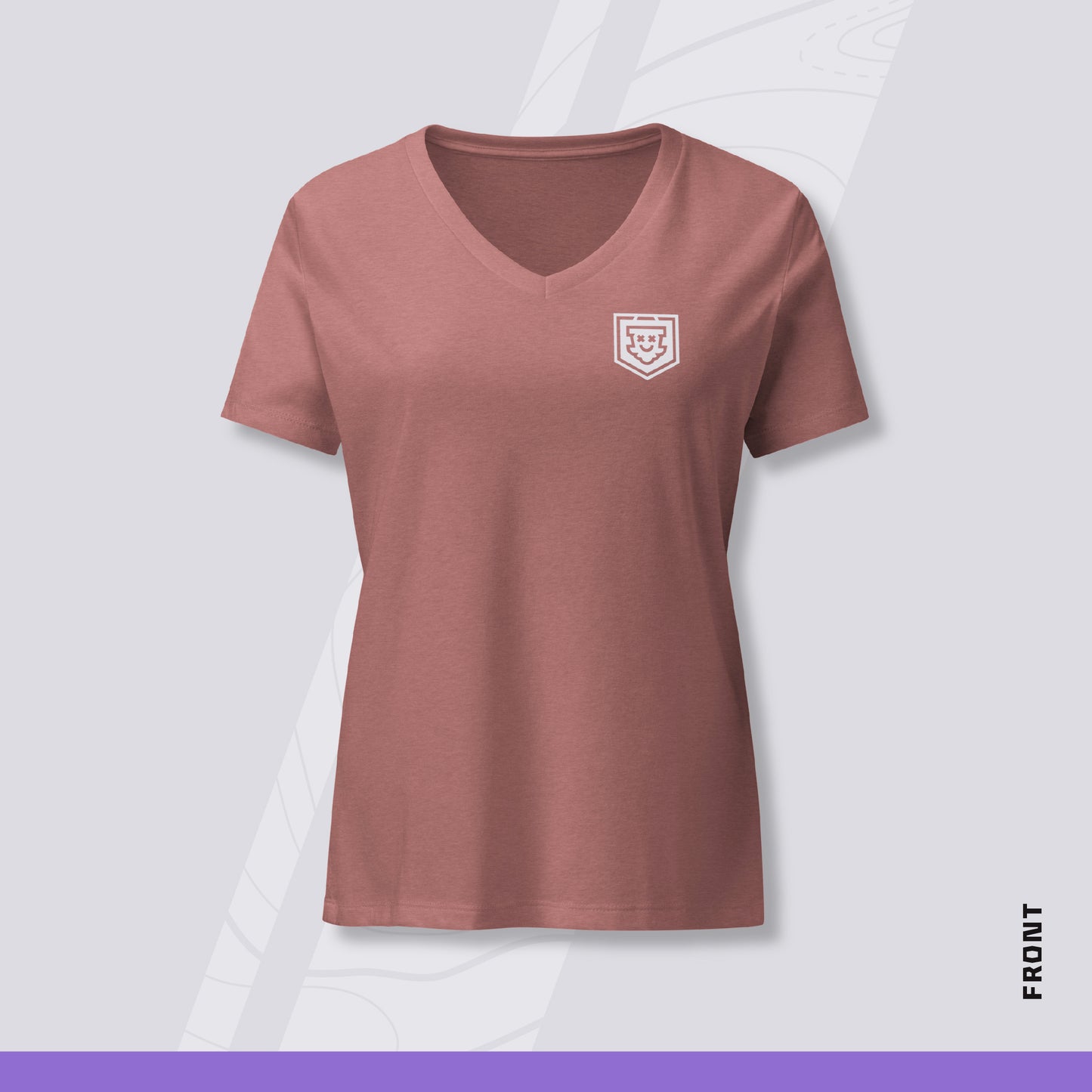 Women's V-Neck Disc Golf Shirt - "Circle Two" (Color Variant)