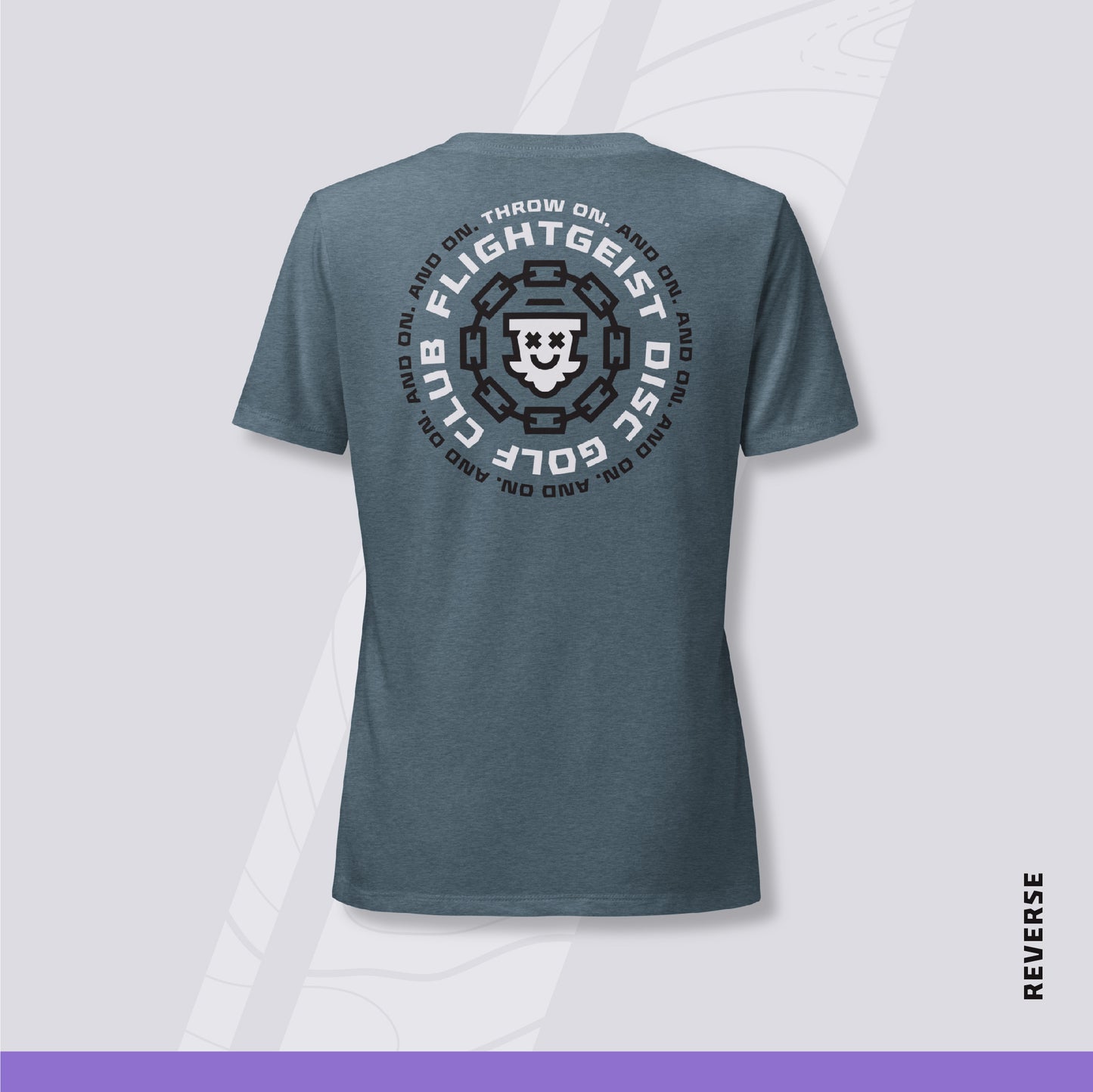 Women's V-Neck Disc Golf Shirt - "Circle Two" (Color Variant)