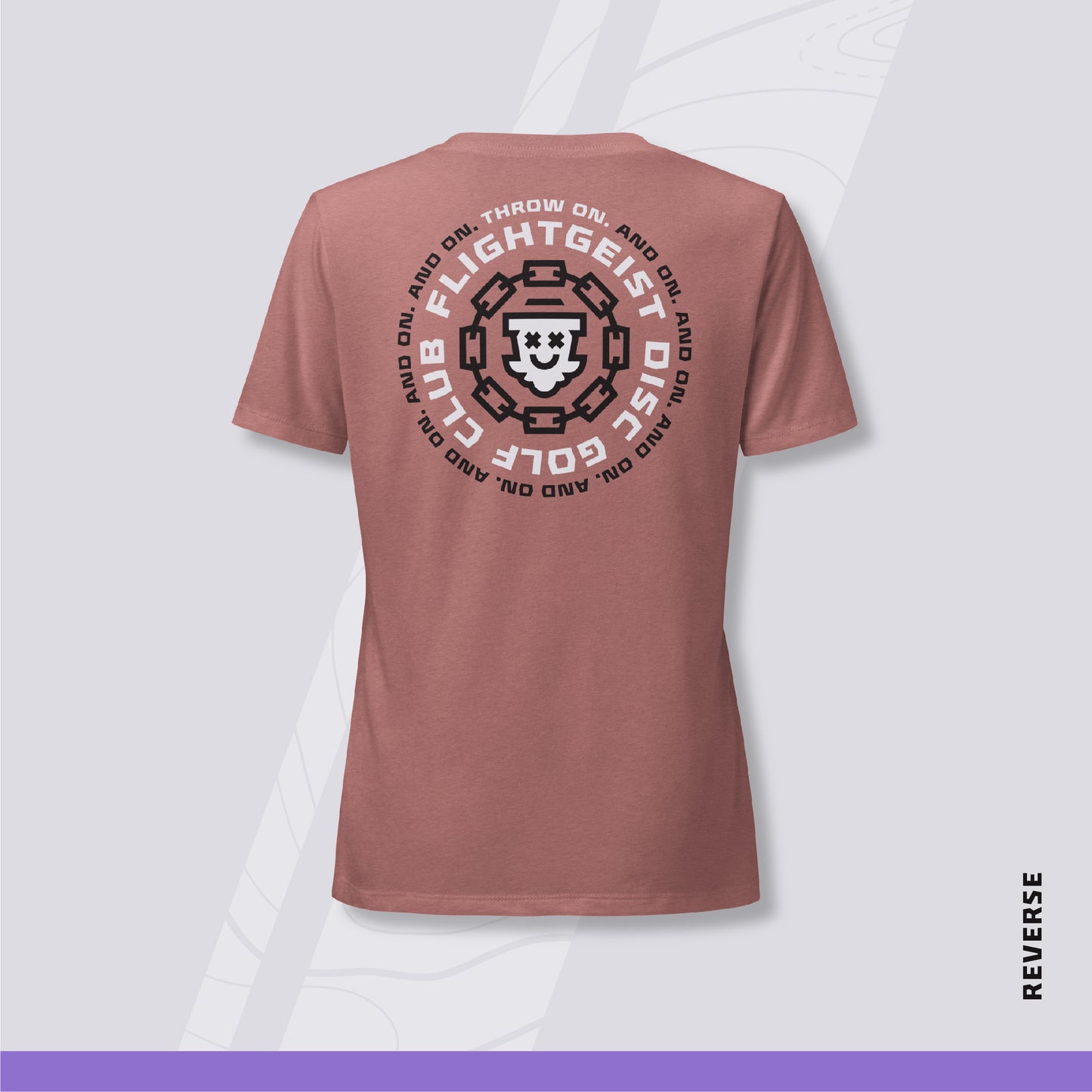 Women's V-Neck Disc Golf Shirt - "Circle Two" (Color Variant)