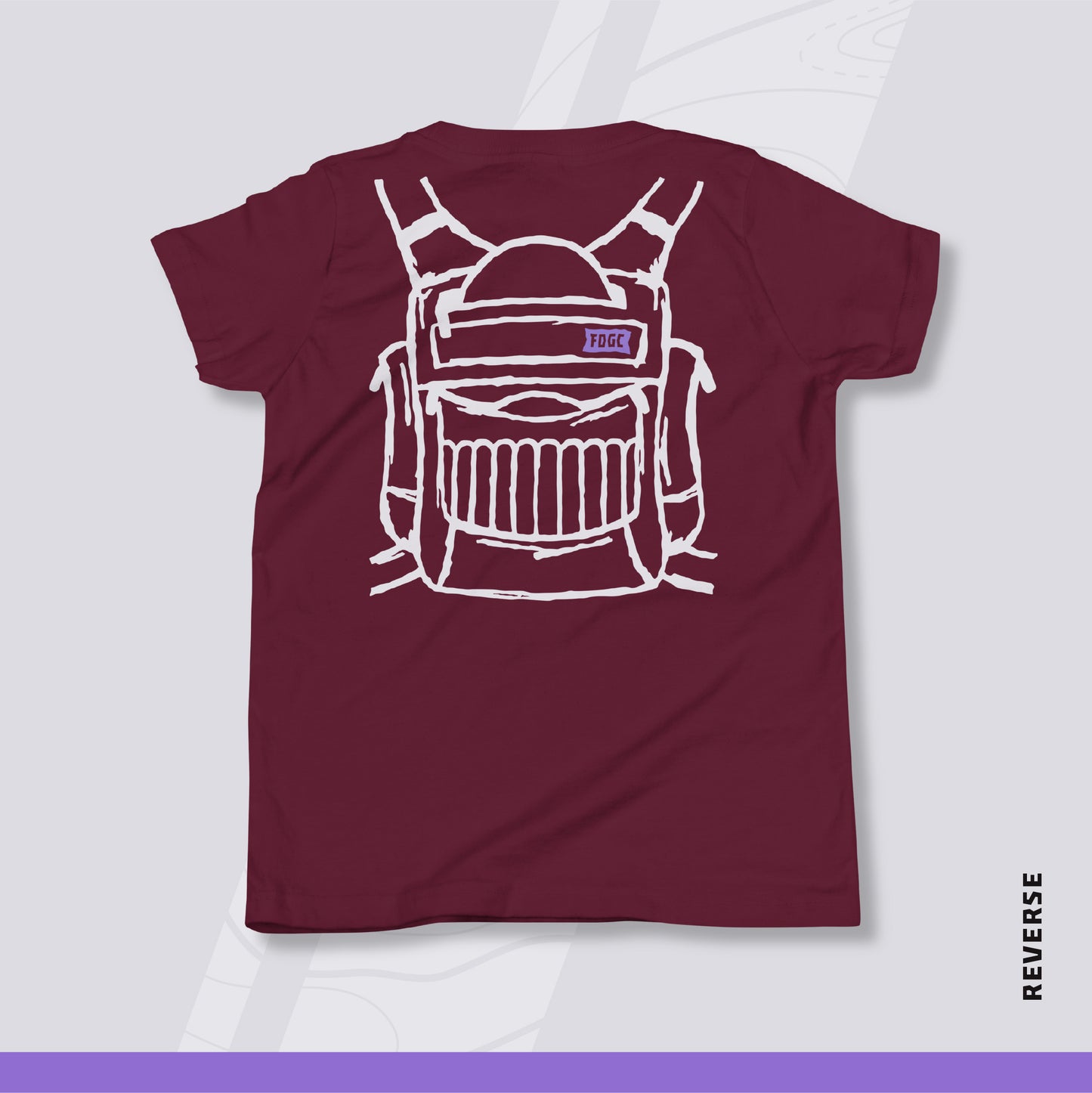 Youth Disc Golf Shirt - "Bag On" (Dark Variant)