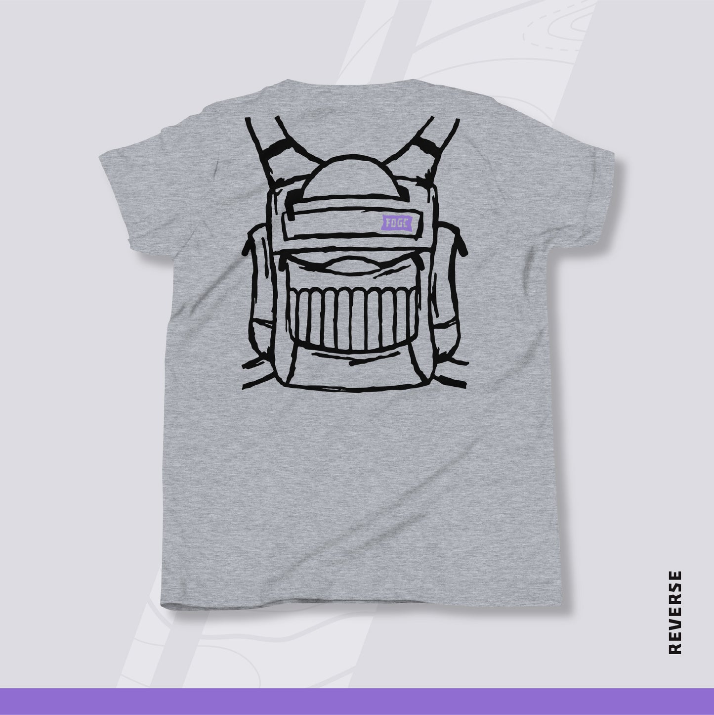 Youth Disc Golf Shirt - "Bag On" (Light Variant)