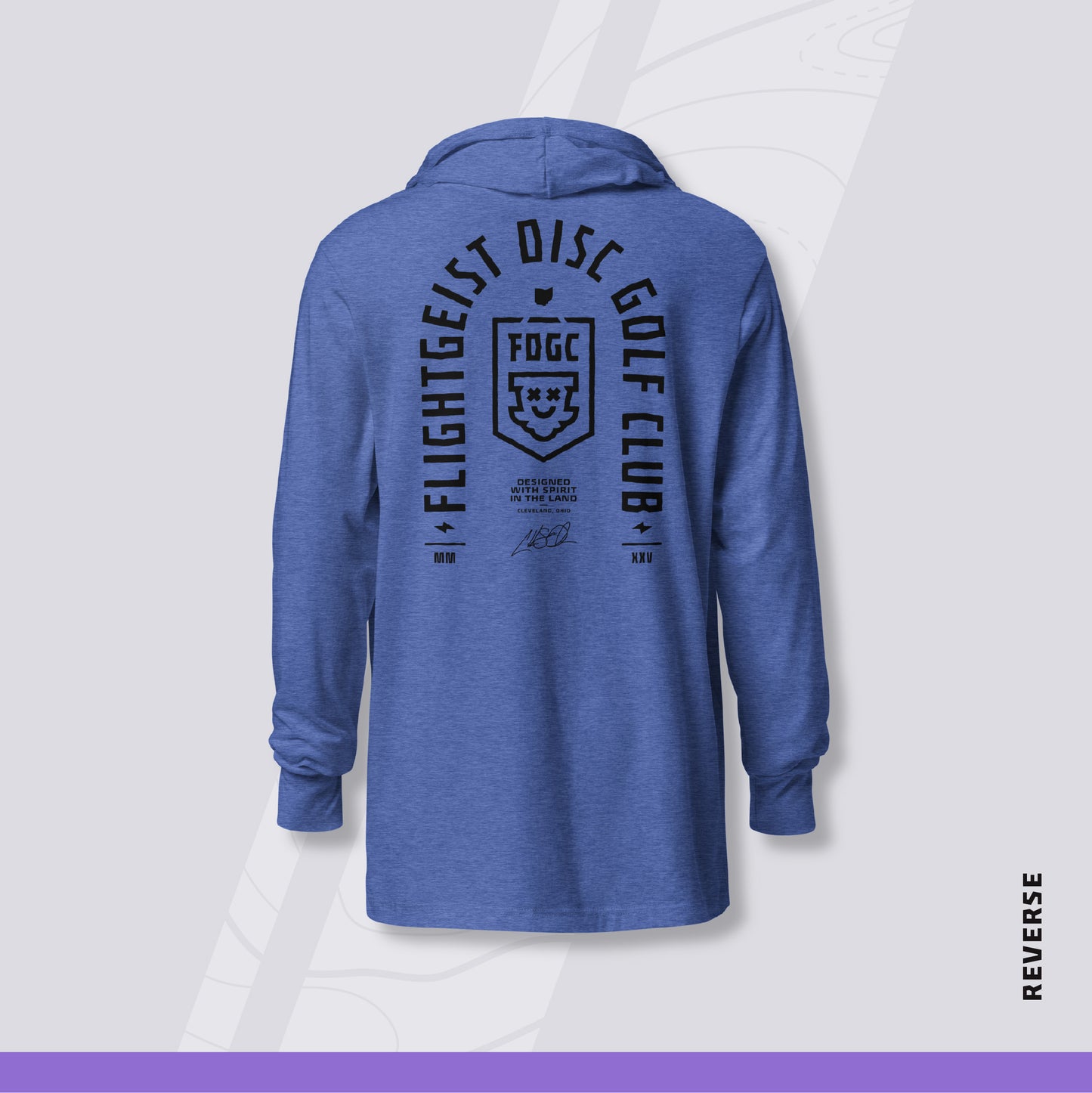 Unisex Hooded Long Sleeve Disc Golf Shirt - FDGC Signature Collection 001