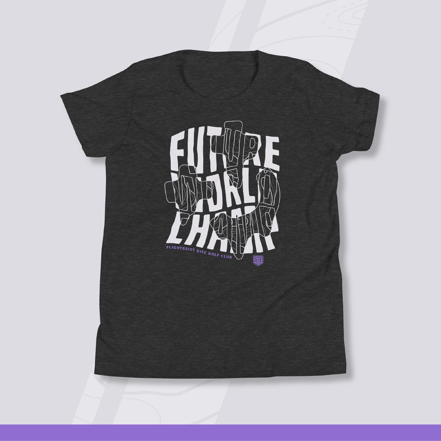 Youth Disc Golf Shirt - "Future World Champ" (Dark Variant)