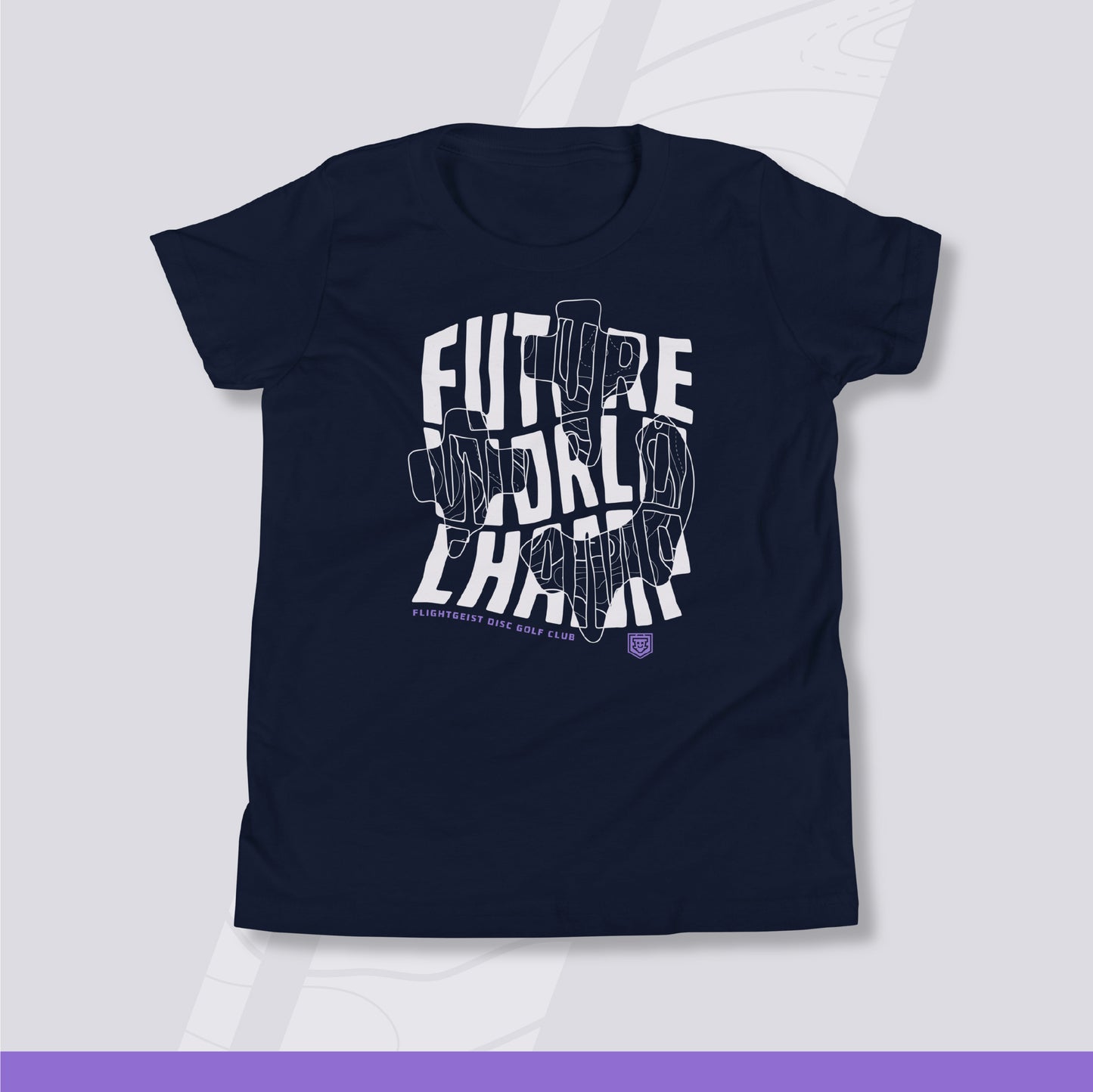 Youth Disc Golf Shirt - "Future World Champ" (Dark Variant)