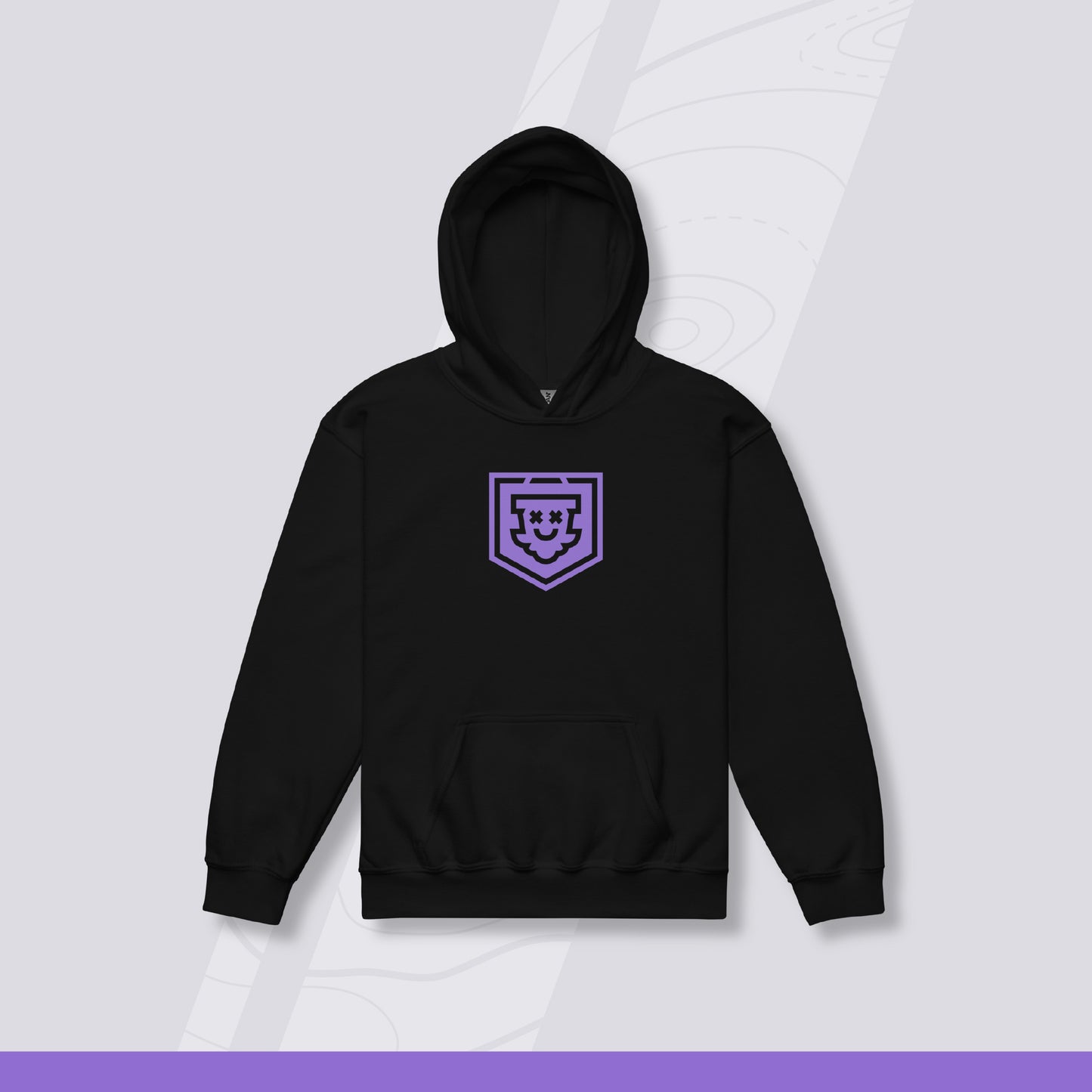 Youth Disc Golf Hoodie - Shield Logo