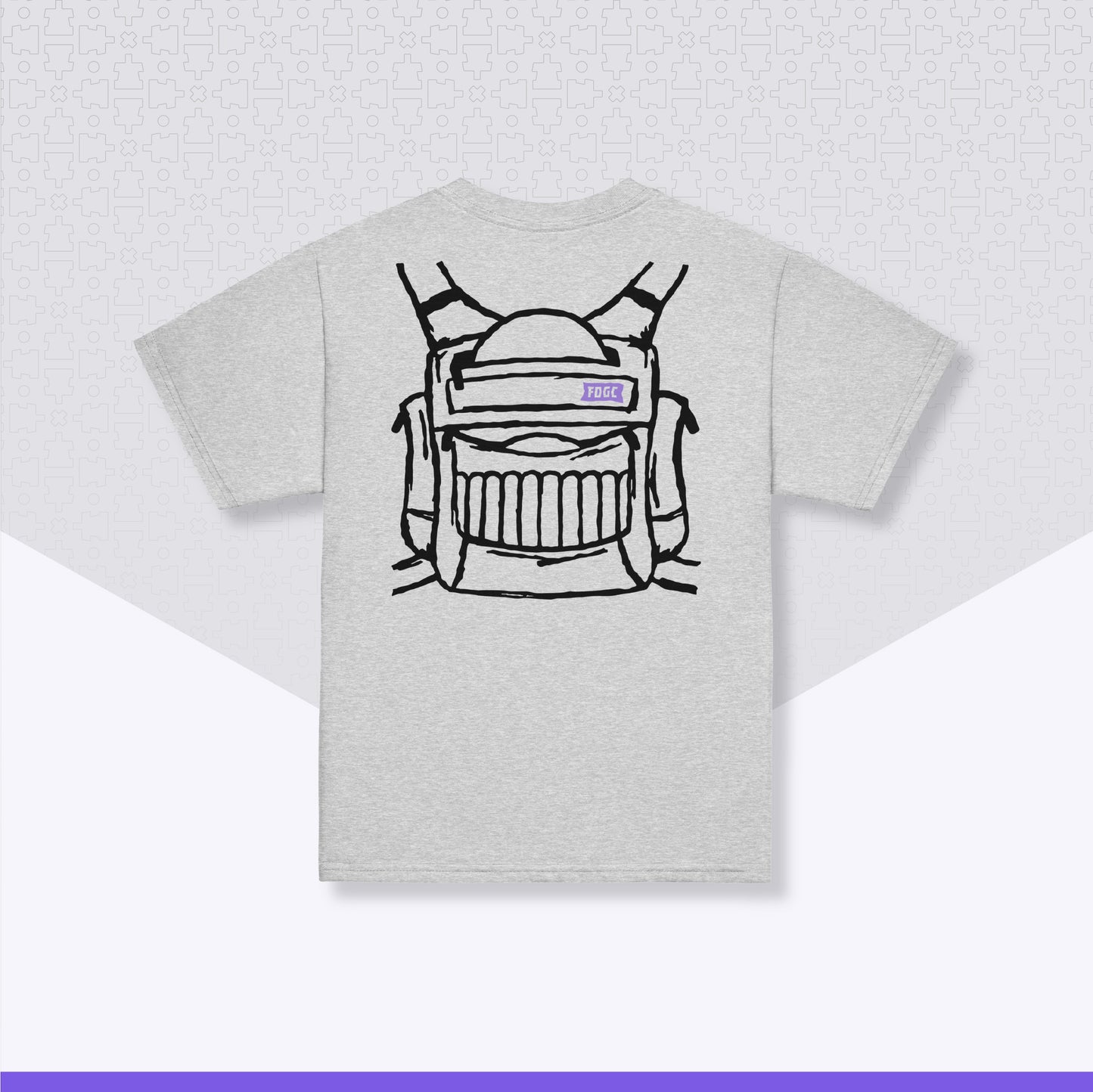 Youth Disc Golf Shirt | Bag On (Light Variant) - Gildan 5000B