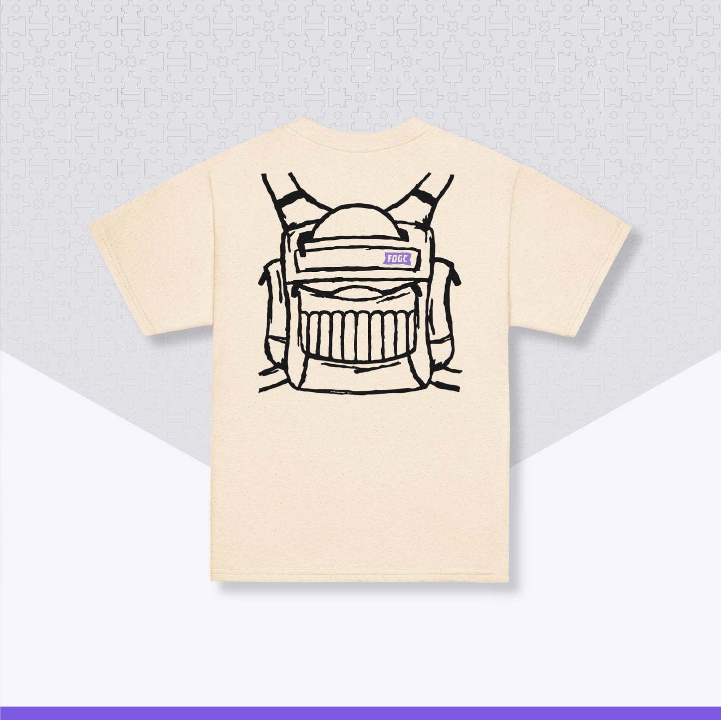 Youth Disc Golf Shirt | Bag On (Light Variant) - Gildan 5000B