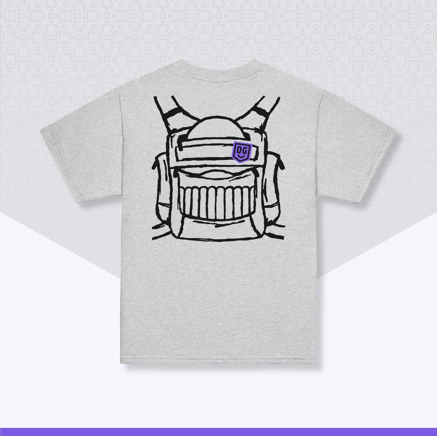 Youth Disc Golf Shirt | Bag On (Light Variant) - Gildan 5000B