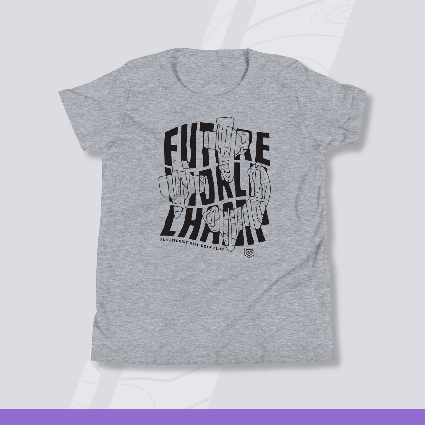 Youth Disc Golf Shirt - "Future World Champ" (Light Variant)