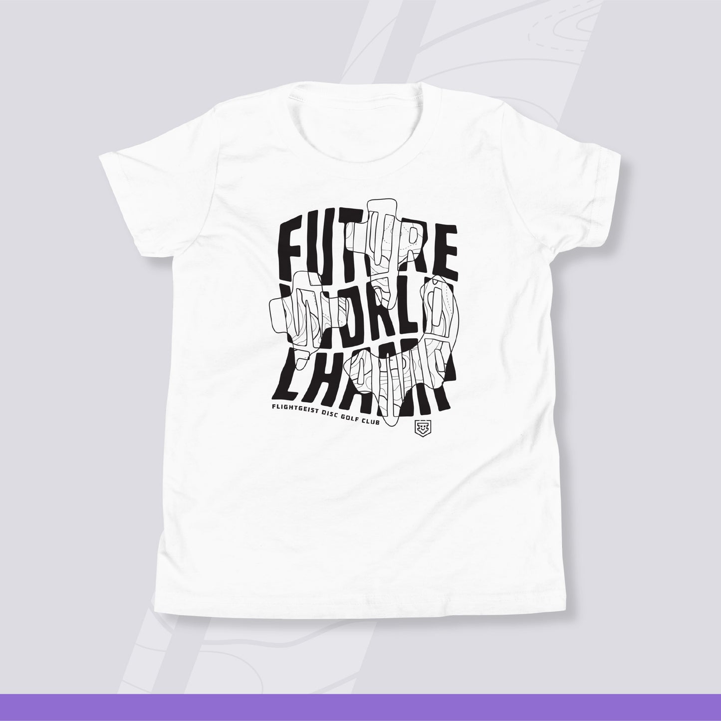 Youth Disc Golf Shirt - "Future World Champ" (Light Variant)